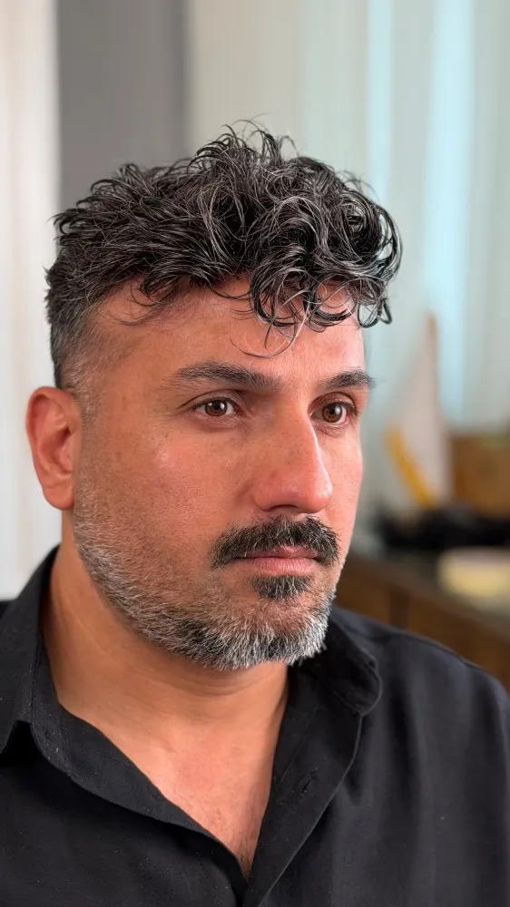 پروتز مو فر درشت درصد دار سفید